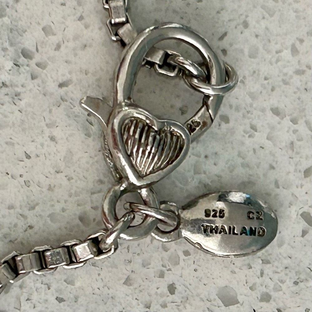 Judith Ripka Silver Cross Pendant with Mother-of-Pearl and Purple Stone - Picture 8 of 9